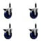 Service Caster 5'' Solid Poly Swivel 1'' Expanding Stem Caster Set with Brake, 4PK SCC-EX20S514-SPUS-PLB-1-4 - alternate 1